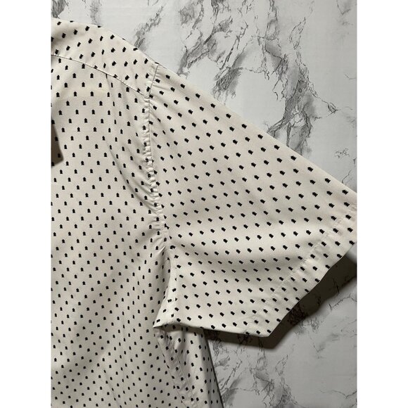 Heritage Report Collection Men's XXL Polka Dot Short Sleeve Button-Up Shirt 4-Wa - Picture 4 of 6